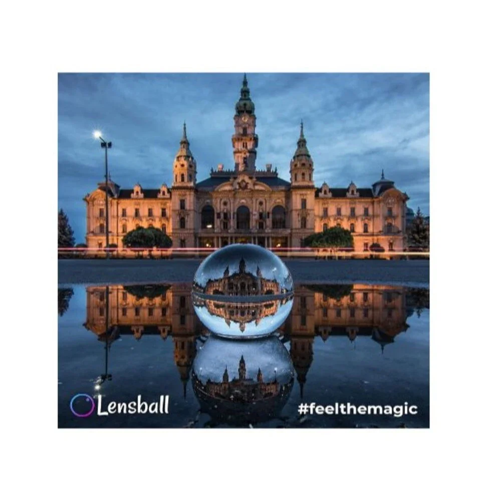 2-Pack Lensball Pro 80mm,K9 Clear Crystal Ball Photography Sphere With Bag